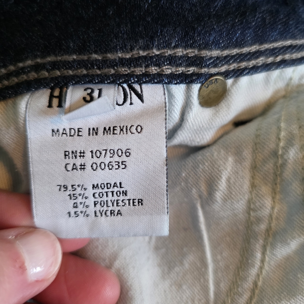 Hudson Beth Midrise Baby Boot Jeans Women's 31 Dark Wash Indigo Stretch Denim - Picture 6 of 13